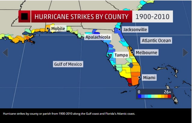 Weather Channel: Hurricane Strikes by County