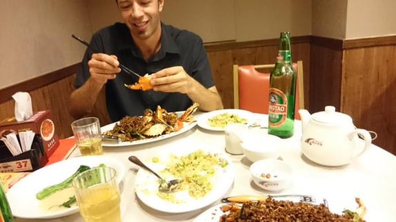 eating on the Asian risk tour