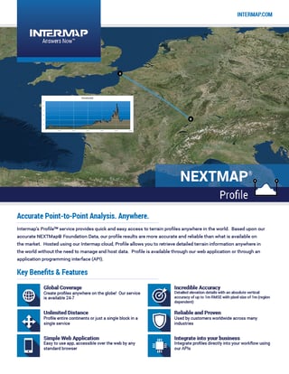 NEXTMap Profile Data Sheet
