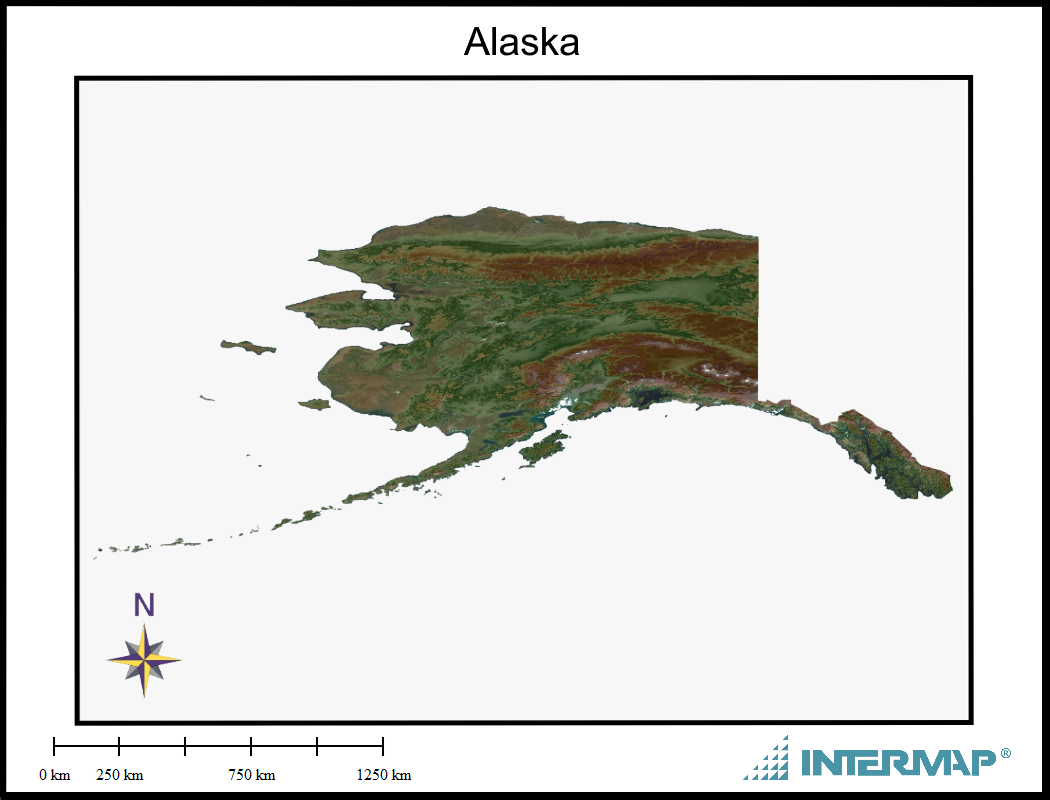 Alaska Map Frame