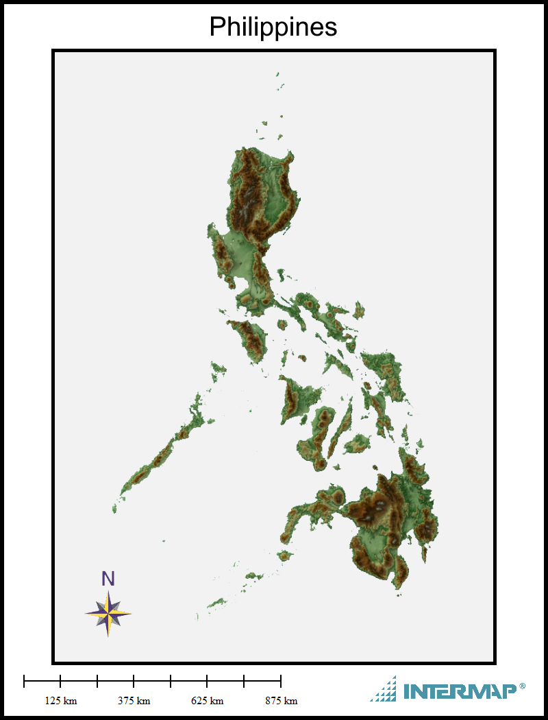 Philippines Map Frame